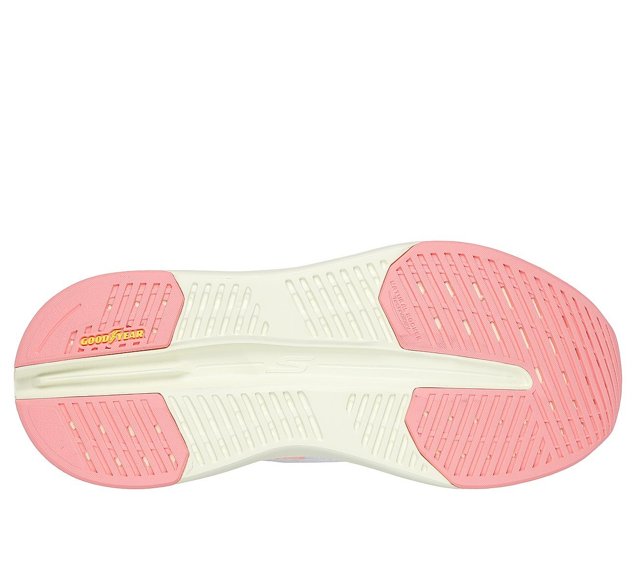 MAX CUSHIONING GLIDE-STEP, WHITE/PINK Footwear Bottom View