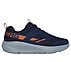 GO RUN ELEVATE, NAVY/ORANGE Footwear Lateral View