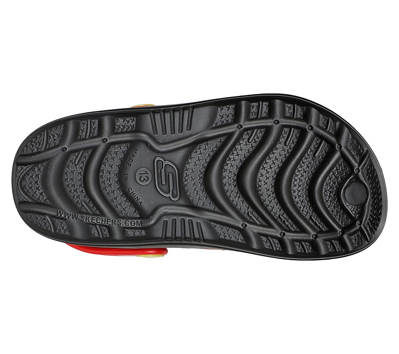 SWIFTERS II, BLACK/RED Footwear Bottom View