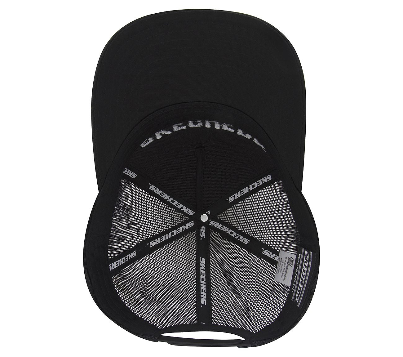 TEXTURED LOGO TRUCKER HAT, BLACK Accessories Right View