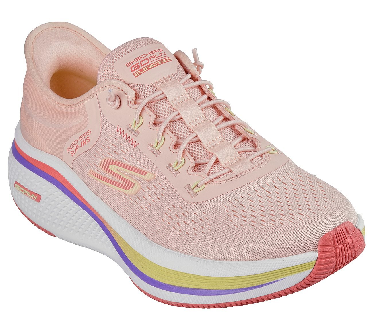 GO RUN ELEVATE 2.0 - BANYAN, PEACH Footwear Right View
