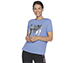 SKECHERS SHINE TEE, PERIWINKLE Apparel Lateral View