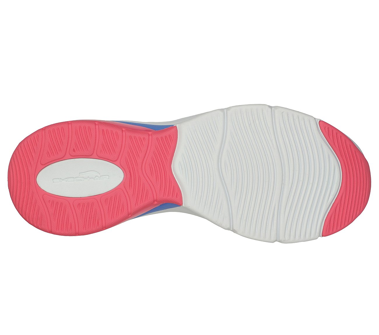 SKECH-AIR EXTREME 2.0-CLASSIC, WHITE BLACK PINK Footwear Bottom View