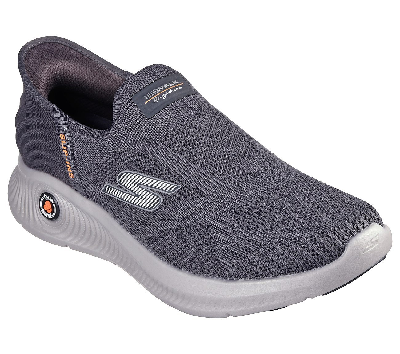 GO WALK ANYWHERE - THE TOURIS, CHARCOAL Footwear Right View
