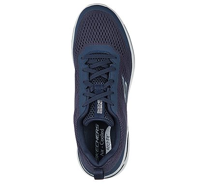 GO WALK ARCH FIT-IDYLLIC, NAVY/GOLD Footwear Top View