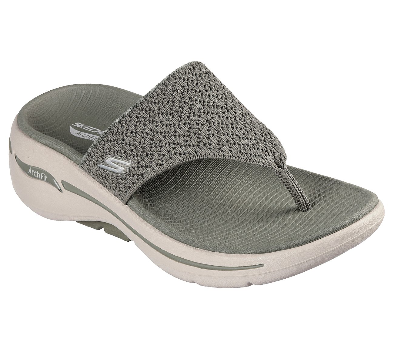 GO WALK ARCH FIT SANDAL - WEE, OOLIVE Footwear Right View