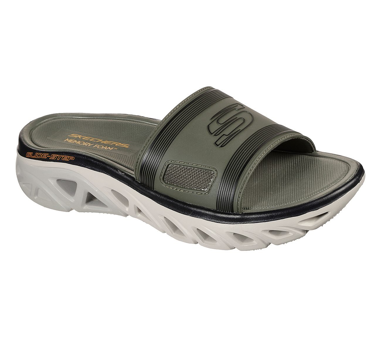 GLIDE-STEP SPORT SANDAL, OOLIVE Footwear Top View