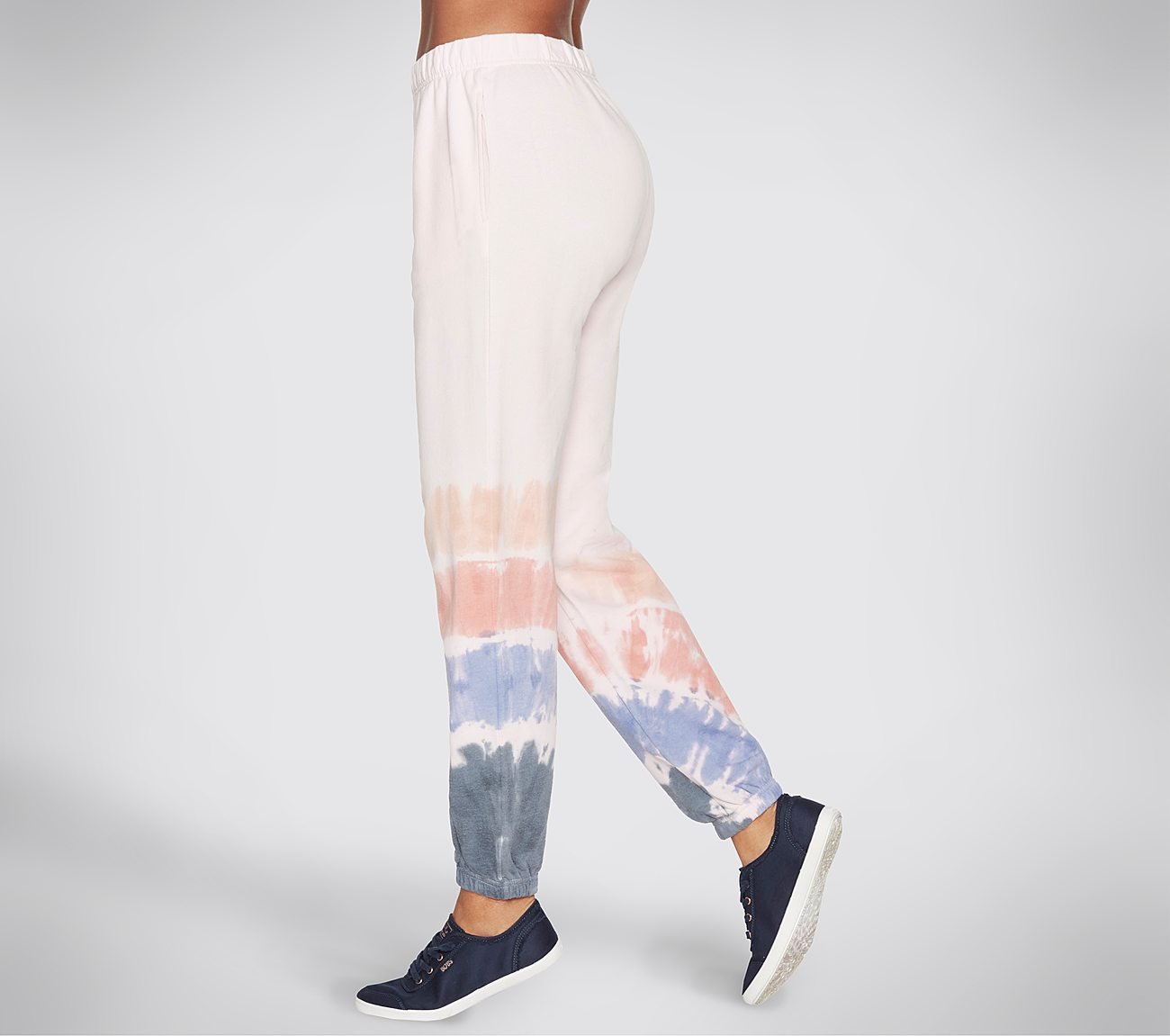 BOBS CRESCENT TIE DYE JOGGER, PINK Apparels Bottom View