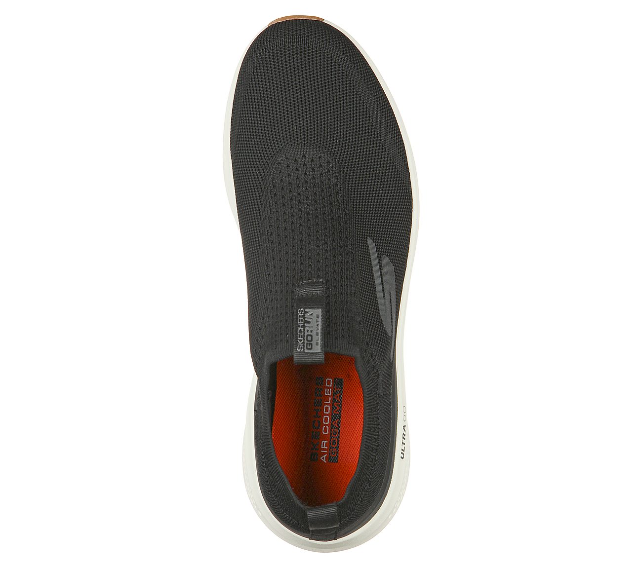 GO RUN ELEVATE - UPRAISE, BLACK/WHITE Footwear Top View