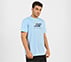 LOGO GRAPHIC PRINT T-SHIRT, CHARCOAL/LT. BLUE Apparel Bottom View