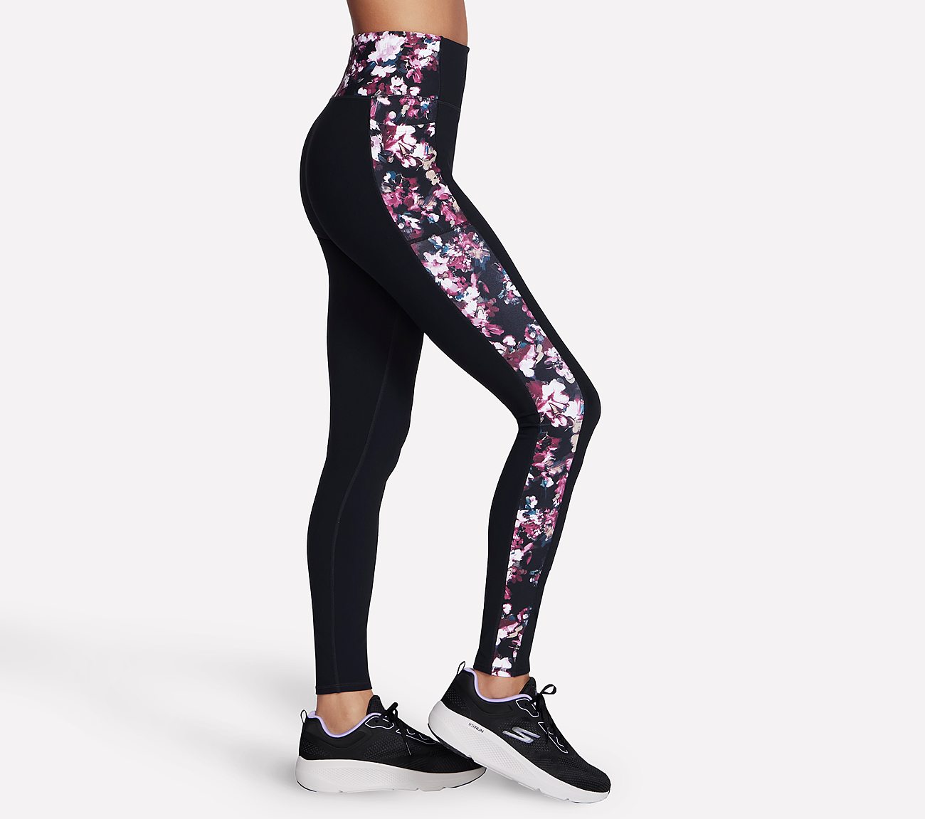 MISTY FLORAL HW FL LEGGING, BLACK/MAUVE Apparels Bottom View