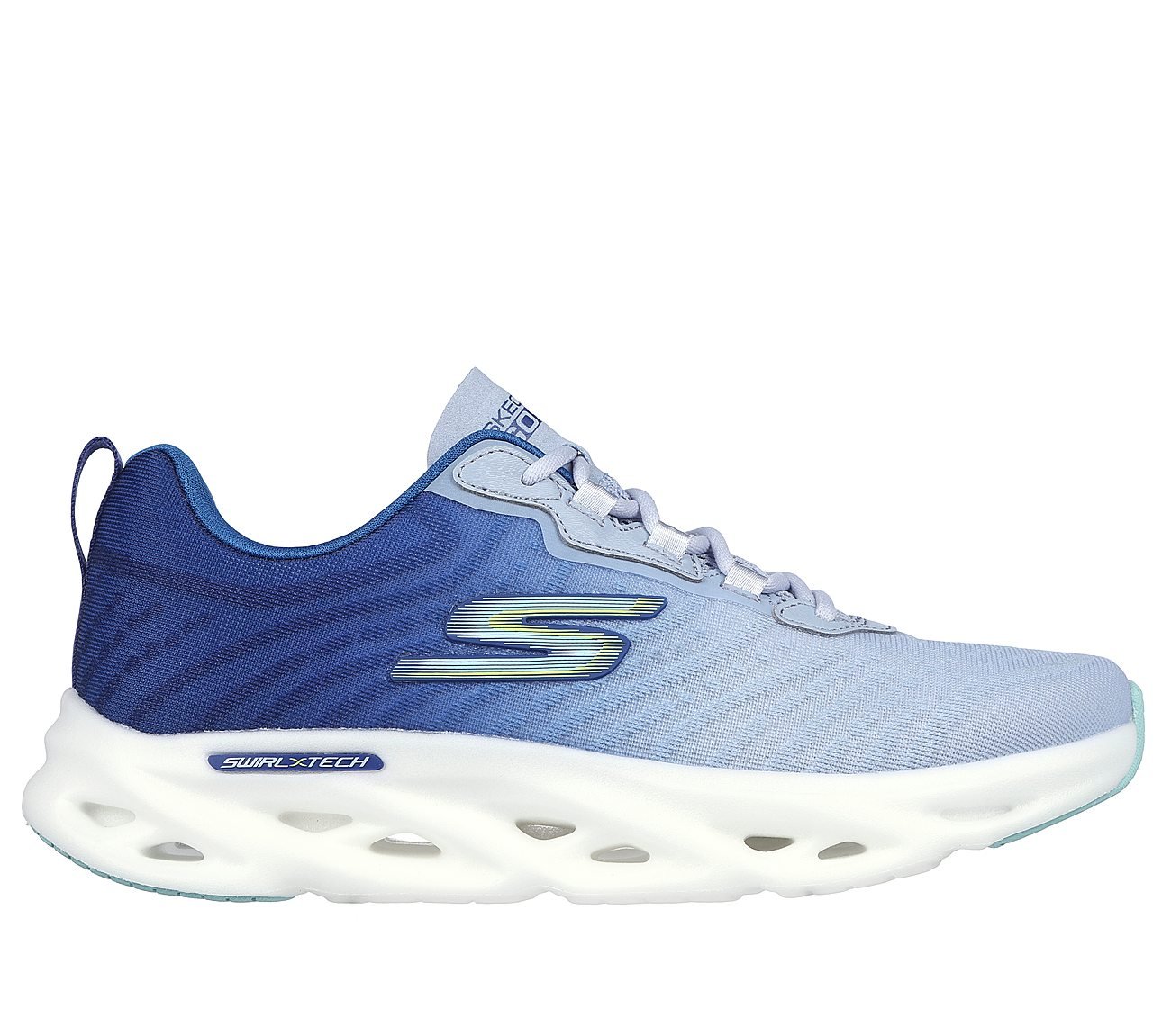 GO RUN SWIRL TECH SPEED, BLUE/LIGHT BLUE Footwear Lateral View