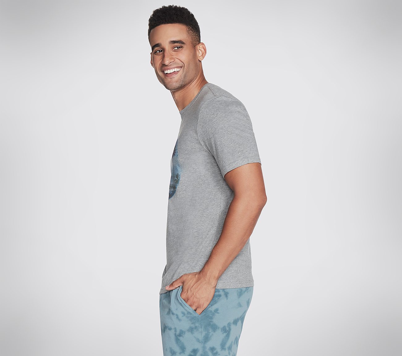 SKECHERS PIER T-SHIRT, LIGHT GREY Apparels Bottom View