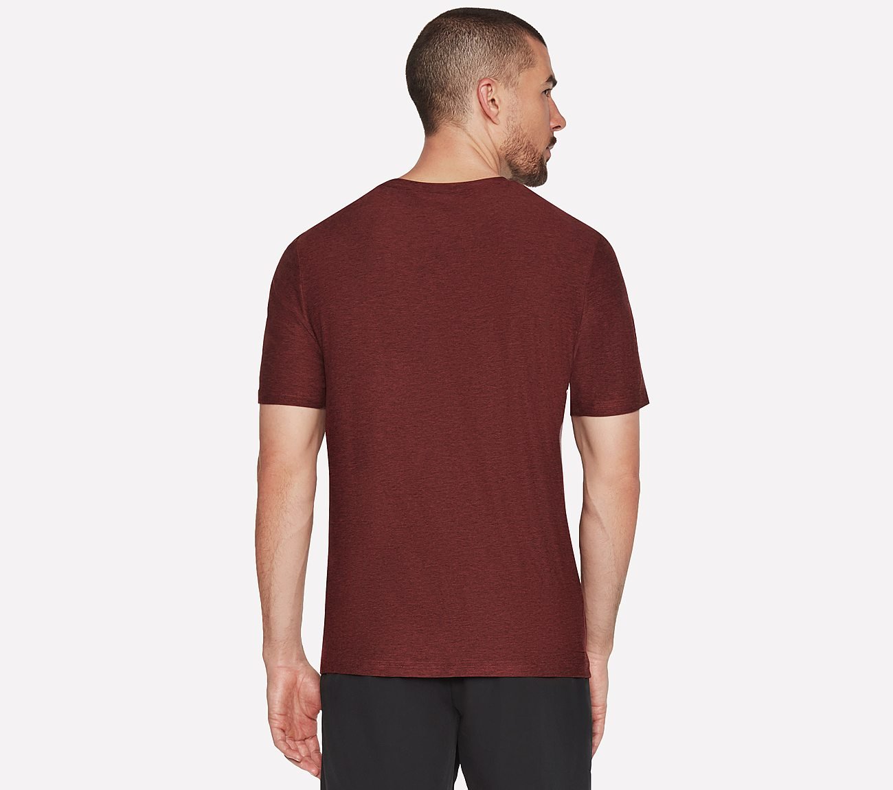 GODRI ALL DAY T-SHIRT, DDARK RED Apparels Top View