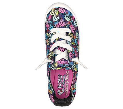 BEACH BINGO - ALOHA DOODLE, BLACK/MULTI Footwear Top View