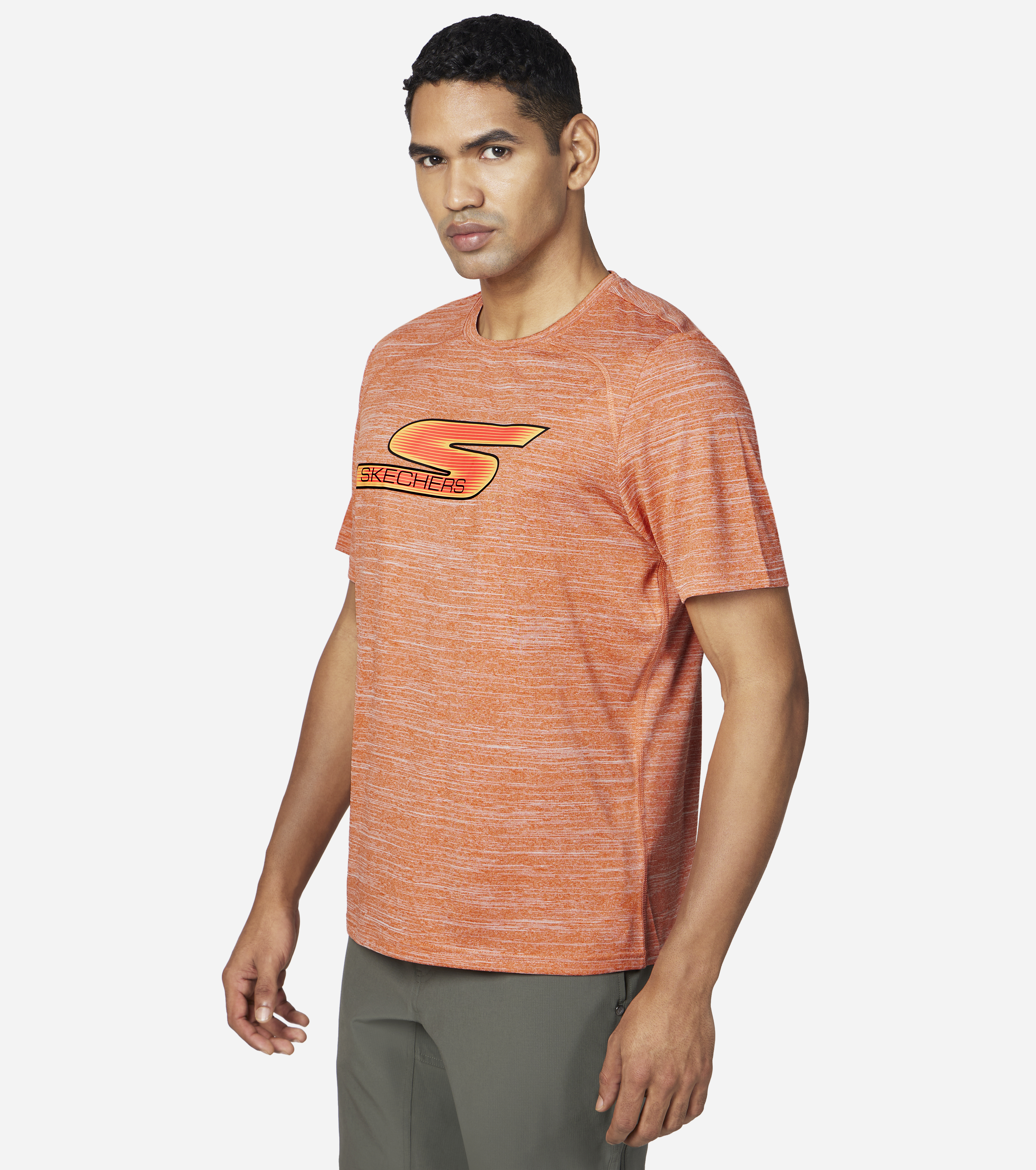 ON THE ROAD HEAD START T-SHIRT, OORANGE Apparel Top View