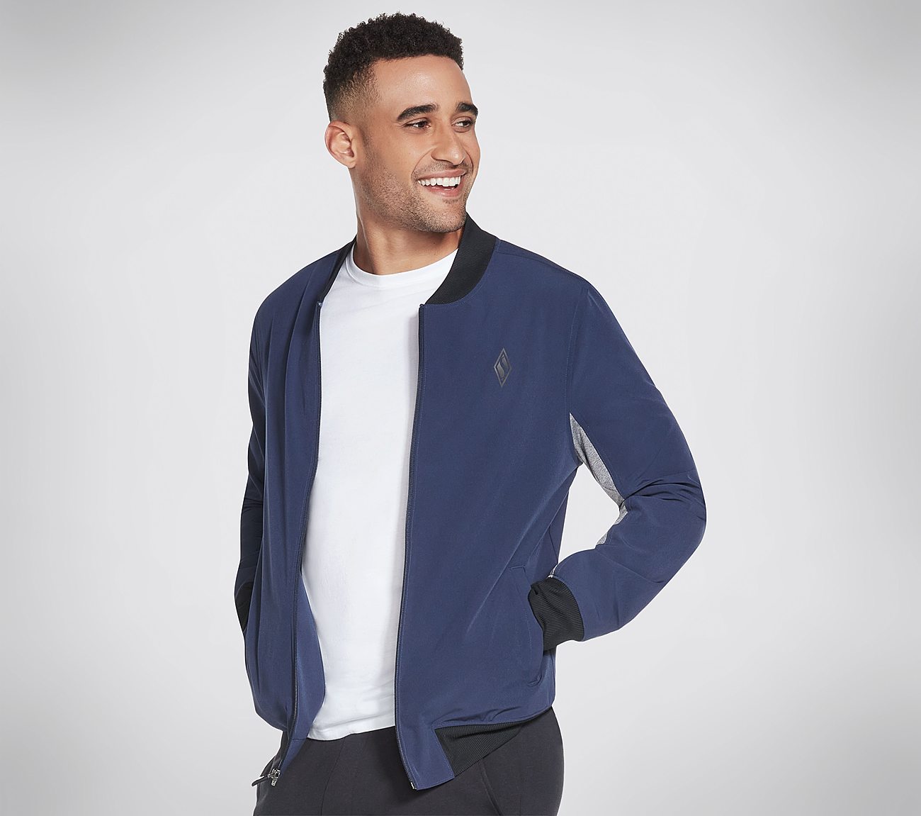 SKECHWEAVE PREMIUM BOMBER, NNNAVY Apparel Bottom View