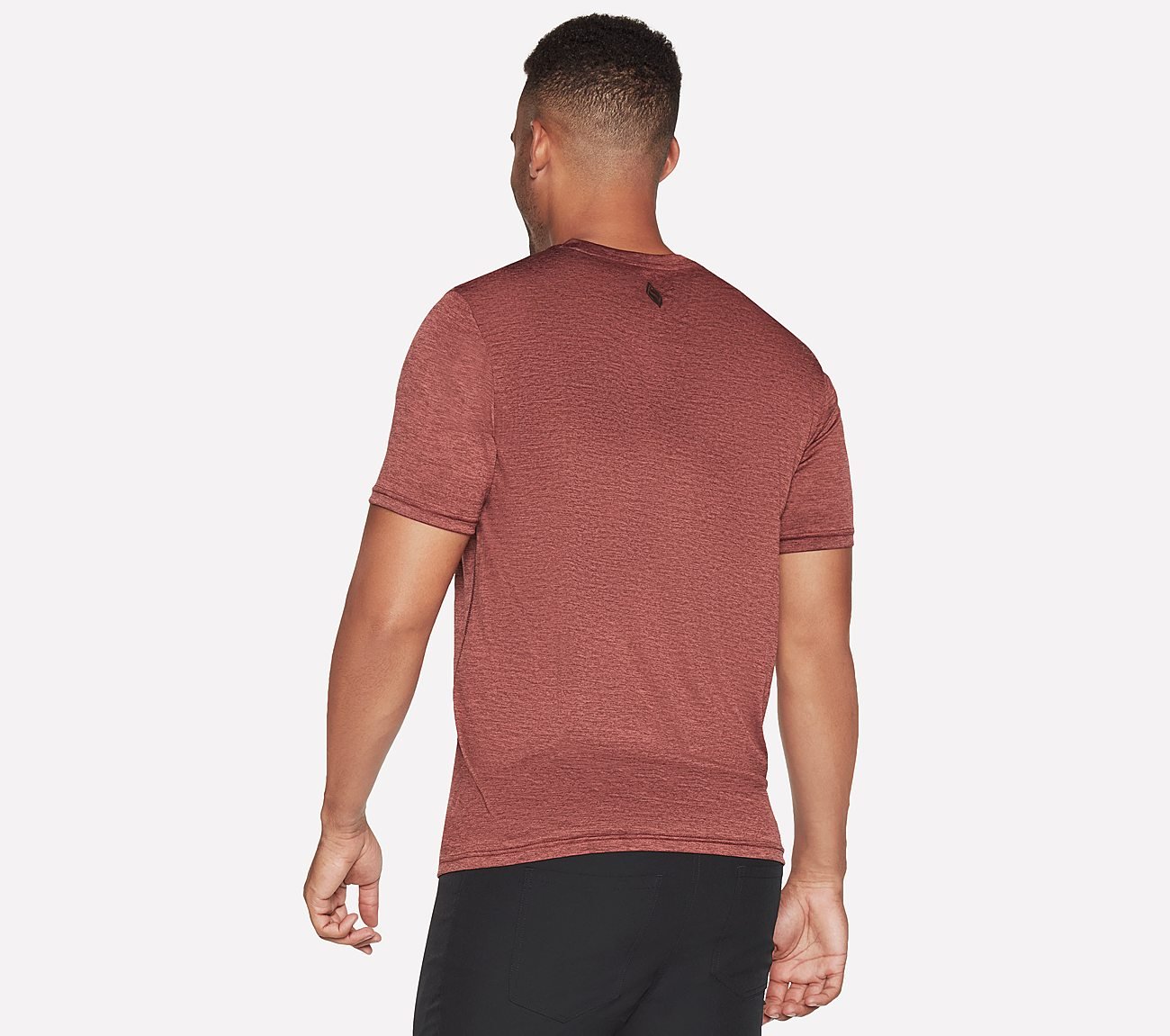GODRI CHARGE T-SHIRT, DDARK BROWN Apparel Top View