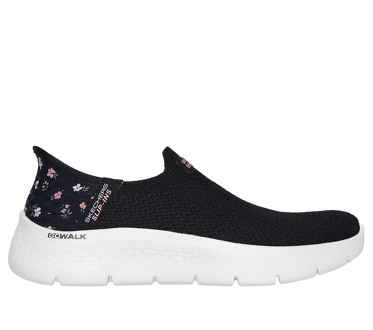GO WALK FLEX - SUNSET ROSE, BLACK/PINK Footwear Lateral View