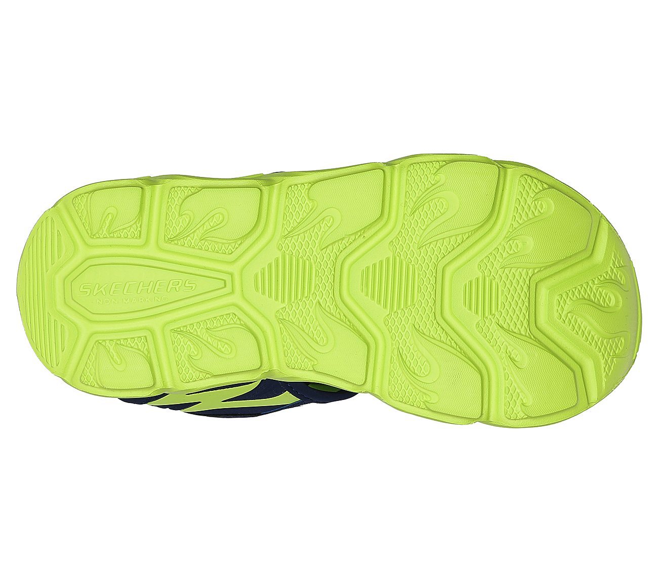 THERMO-SPLASH - HEAT TIDE, NAVY/LIME Footwear Bottom View
