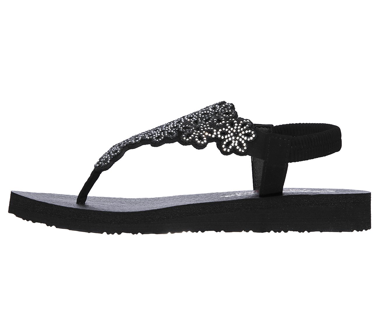 MEDITATION - FLORAL LOVER, BLACK/SILVER Footwear Left View