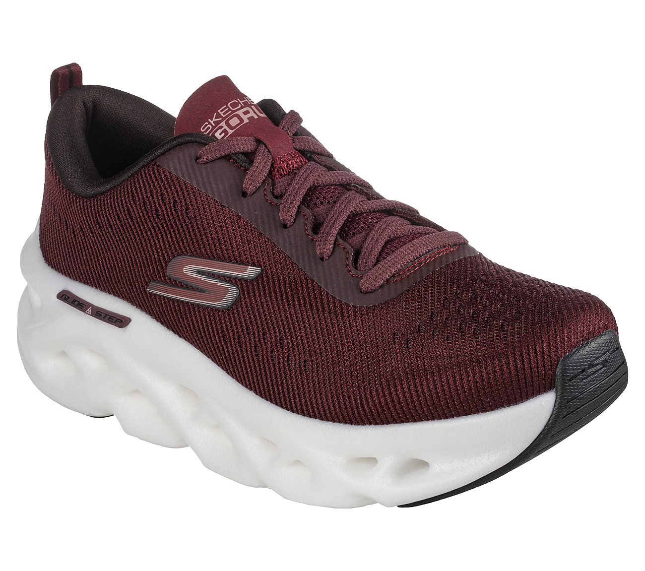 GO RUN SWIRL TECH, BBURGUNDY Footwear Right View