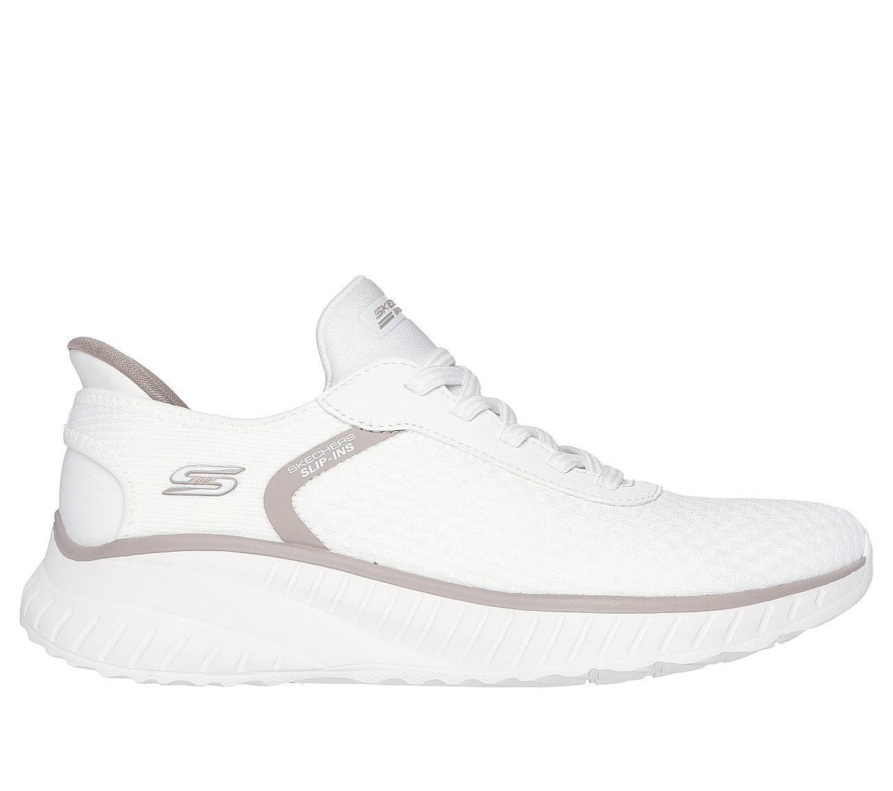 BOBS SQUAD CHAOS-STROKEOFLUCK, OFF WHITE Footwear Lateral View