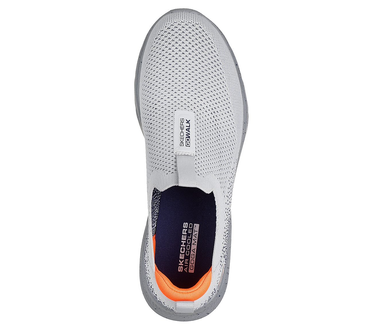 GO WALK 7, GREY/ORANGE Footwear Top View