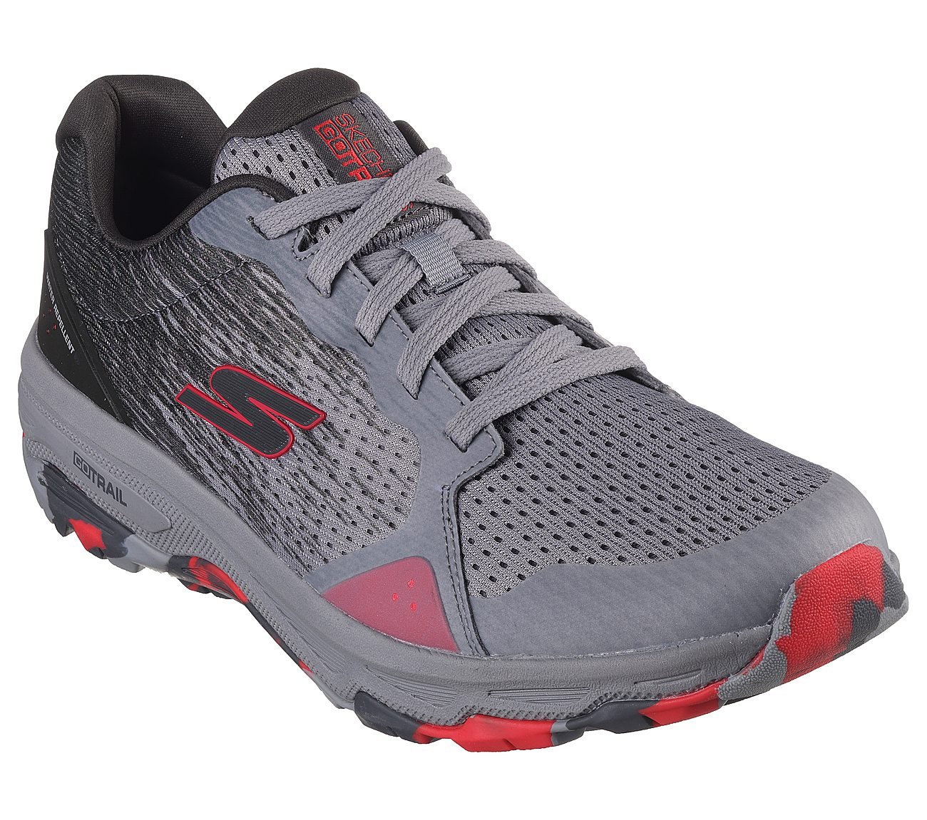 GO RUN TRAIL ALTITUDE-PHANTOM, GREY/RED Footwear Right View