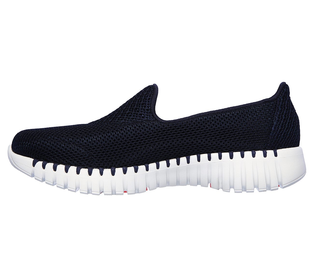 GO WALK SMART, NAVY/WHITE Footwear Left View