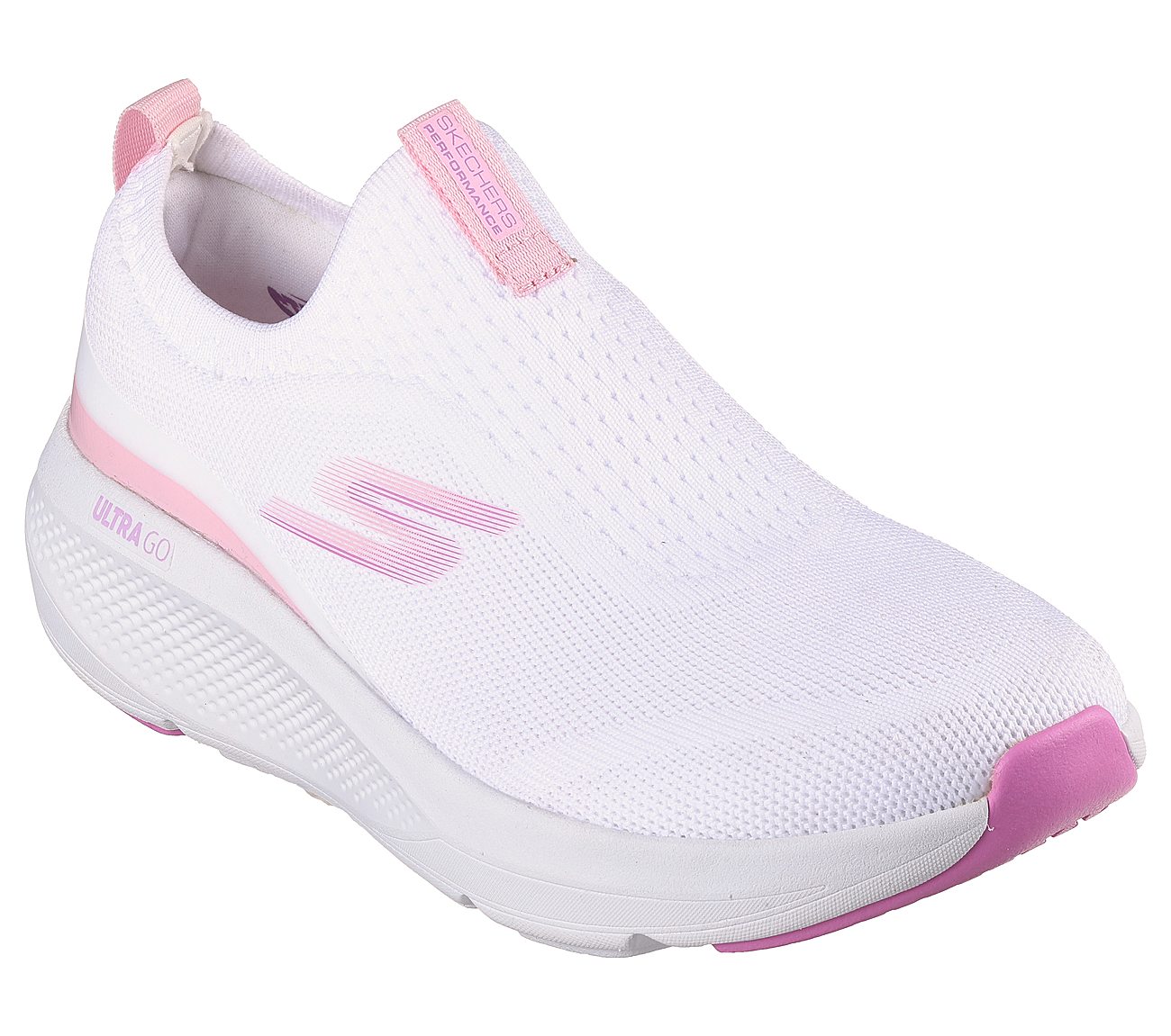 GO RUN ELEVATE - HOT STREAK, WHITE/PINK Footwear Right View