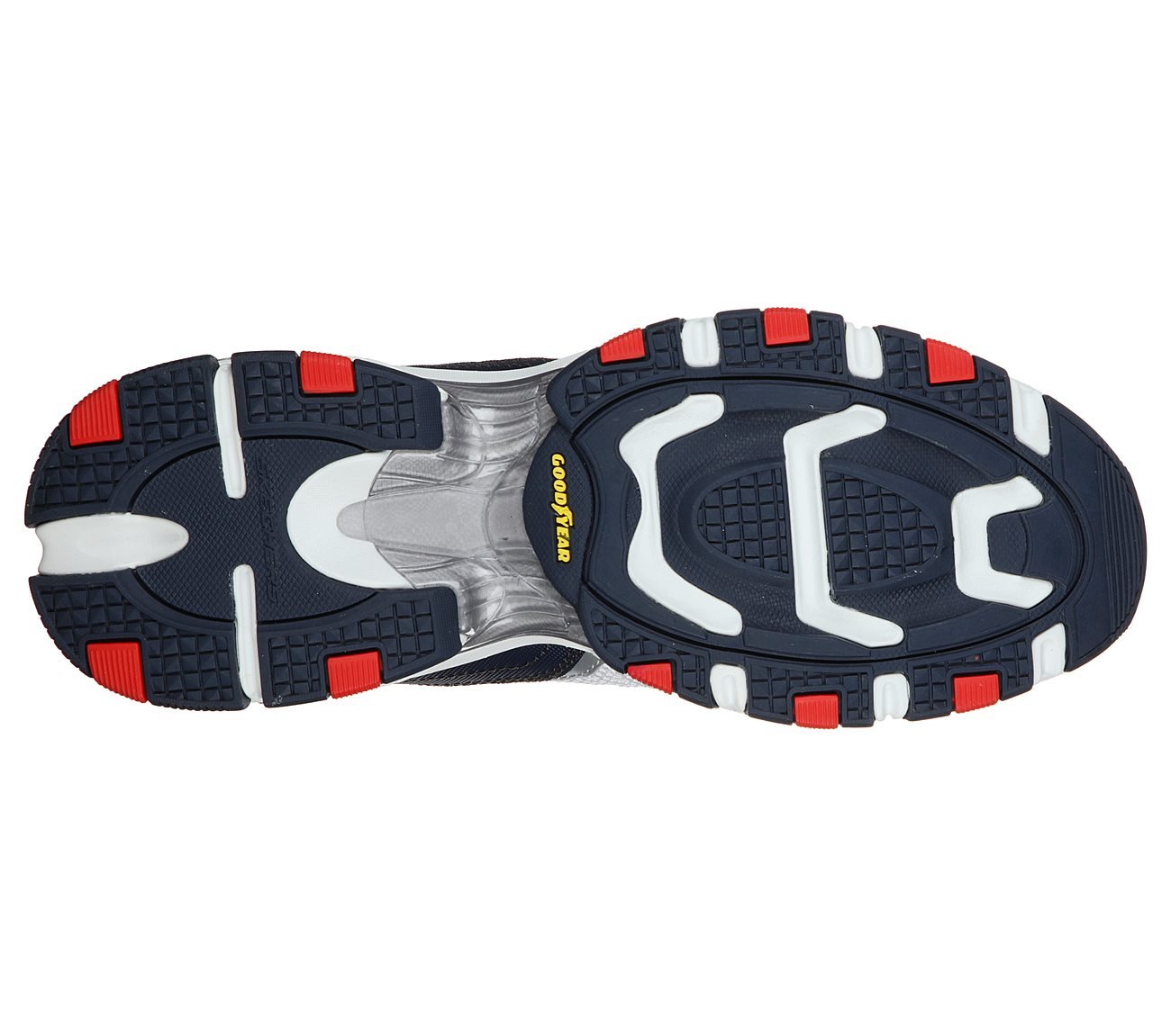 VIGOR 3, WHITE/NAVY/RED Footwear Bottom View