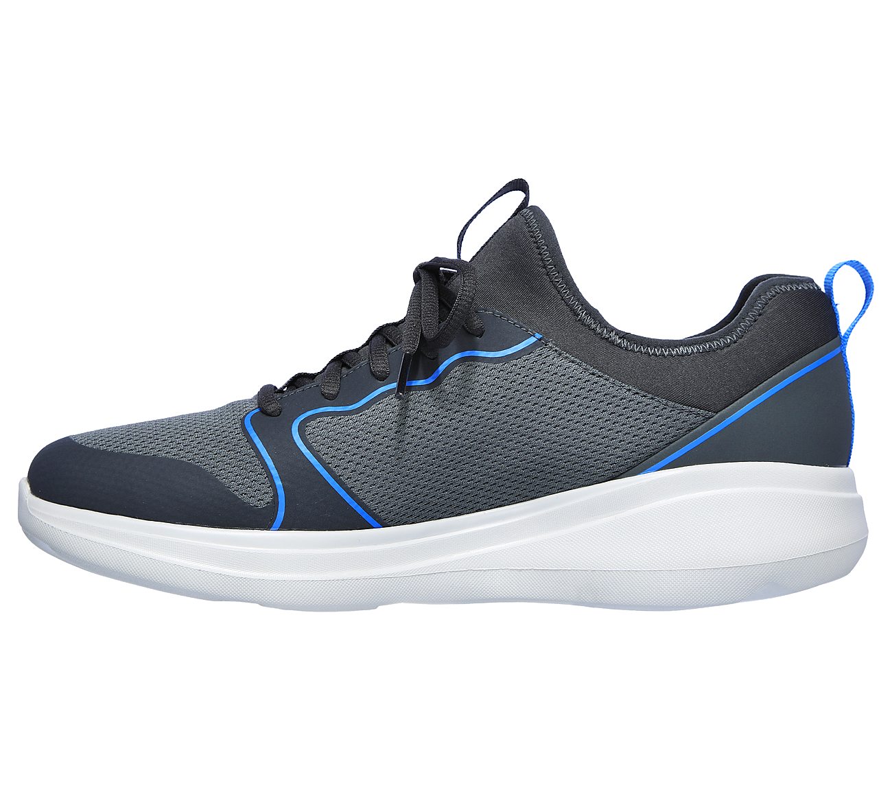 GO RUN FAST - VALIANCE, CHARCOAL/BLUE Footwear Left View