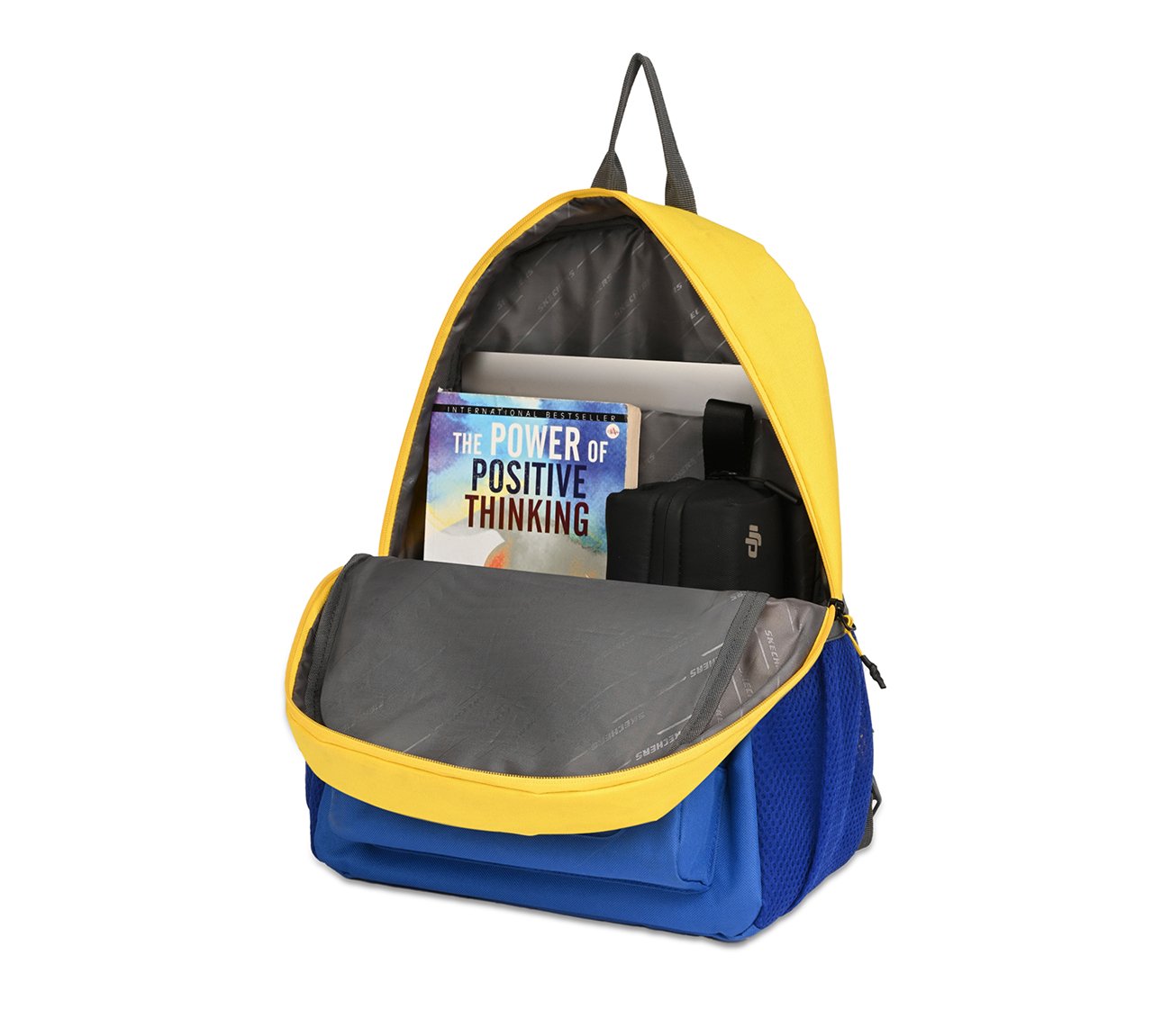 MINI BACKPACK WITH SINGLE COMPARTMENT, BLUE/YELLOW