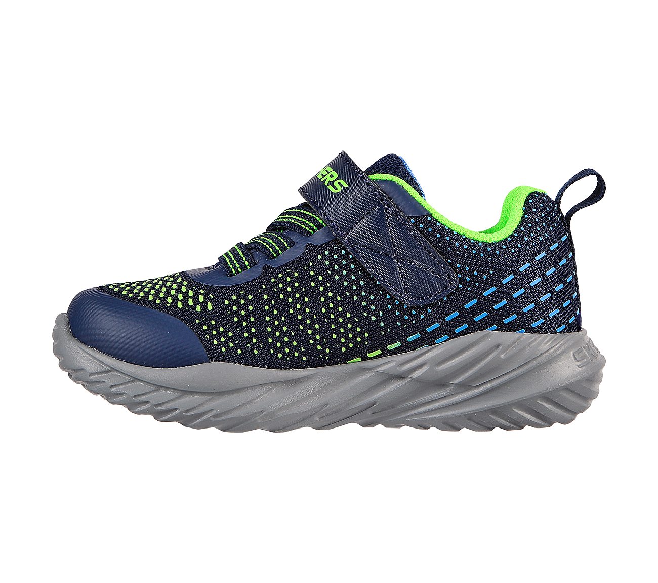 NITRO SPRINT - KARVO, NAVY/LIME Footwear Left View