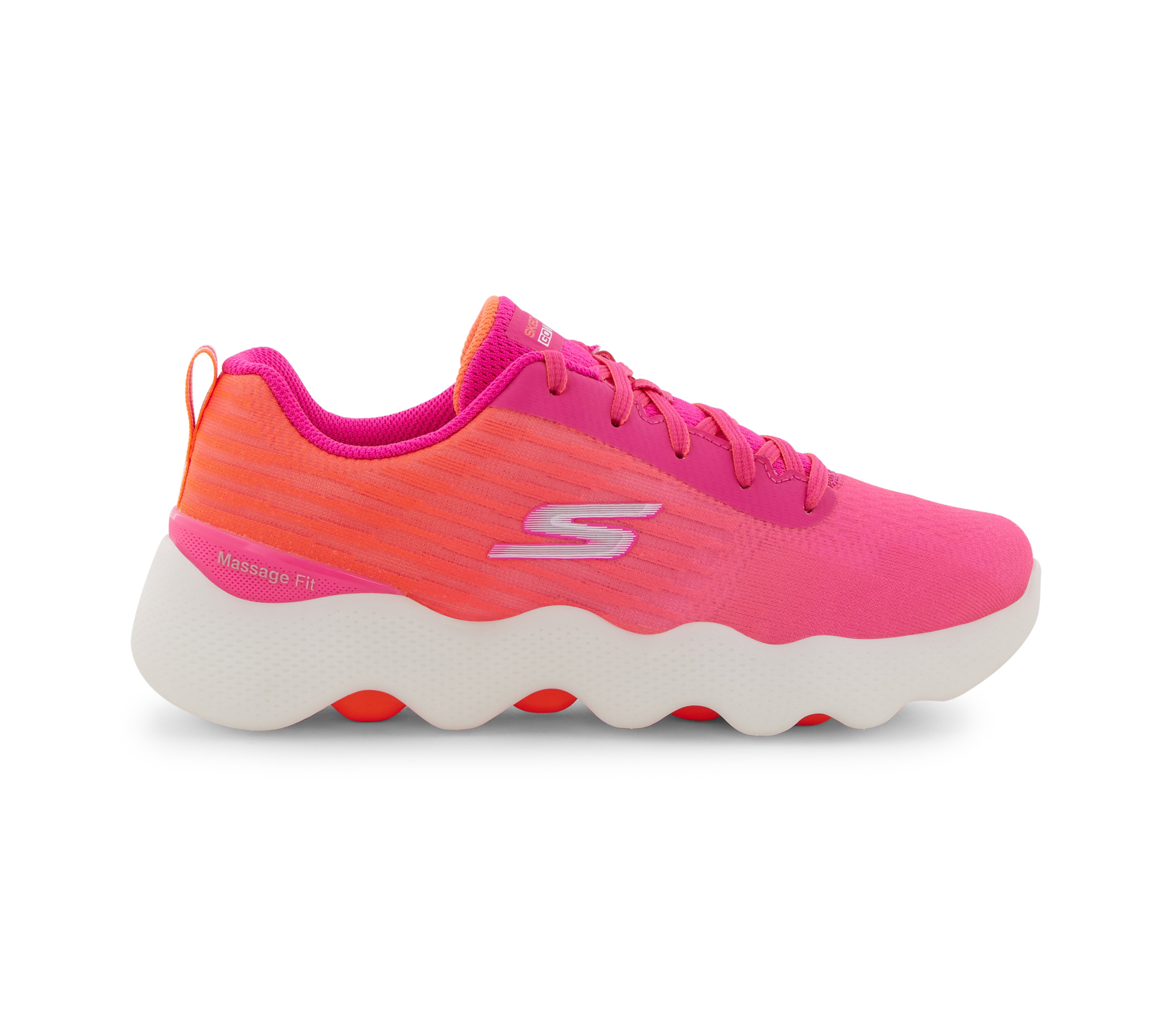 GO WALK MASSAGE FIT, PINK/ORANGE Footwear Right View