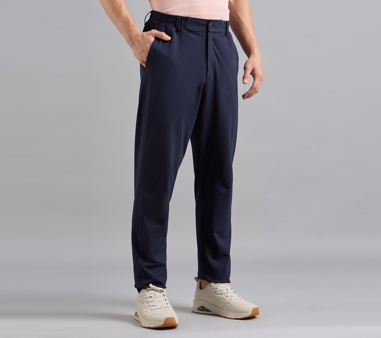 PULL UP APARTMENT PANTS, NAVY Apparels Bottom View