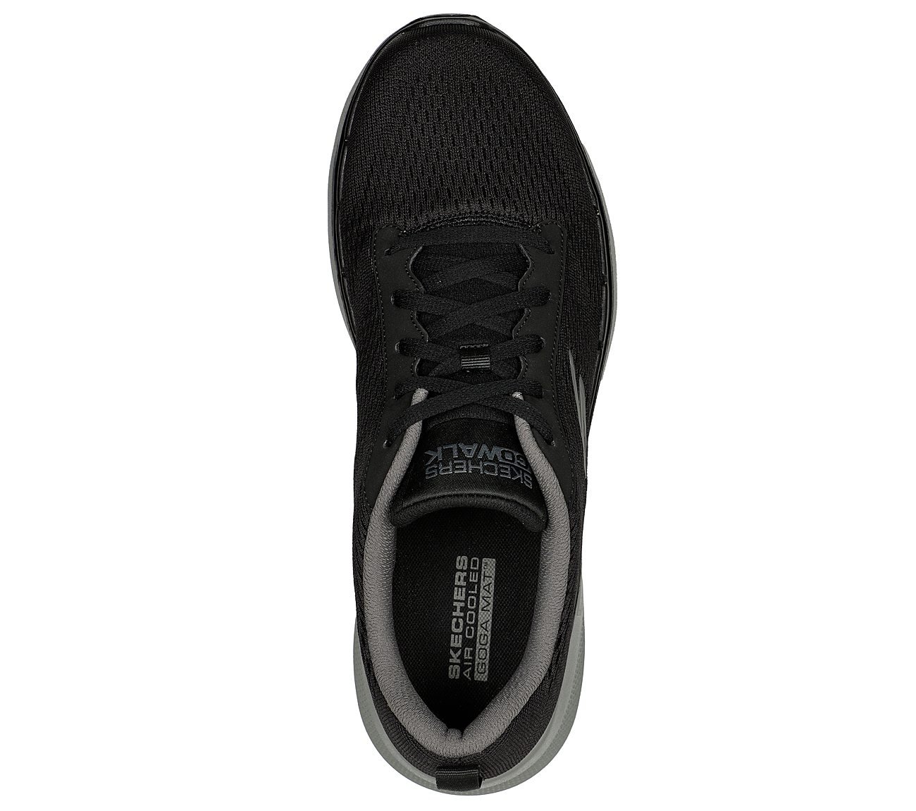 GO WALK 6 - AVALO 2, BLACK/GREY Footwear Top View