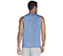 ON THE ROAD MUSCLE TANK, BLUE/WHITE Apparel Top View