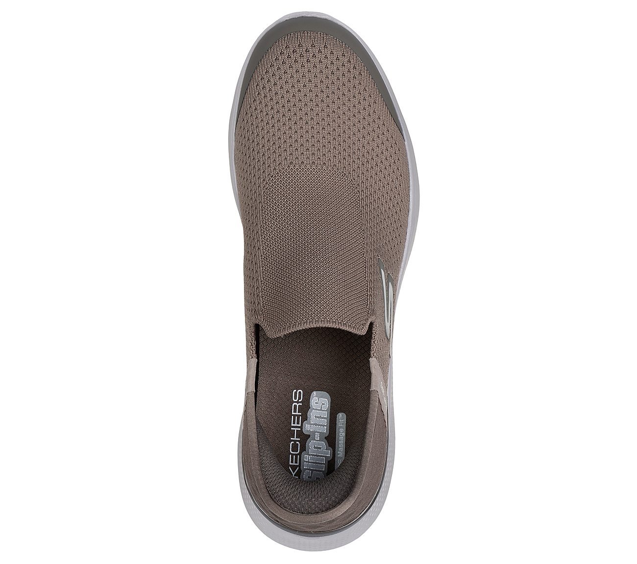 GO WALK MASSAGE FIT - CURRENT, KKHAKI Footwear Top View