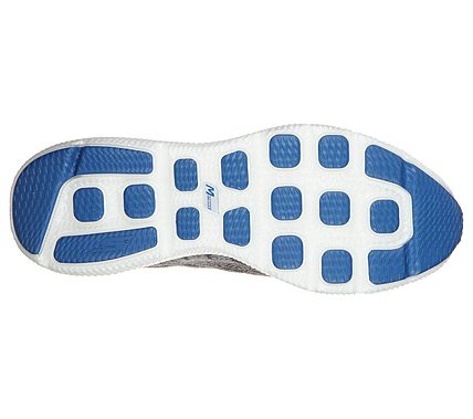 GO RUN 7+, CHARCOAL/BLUE Footwear Bottom View