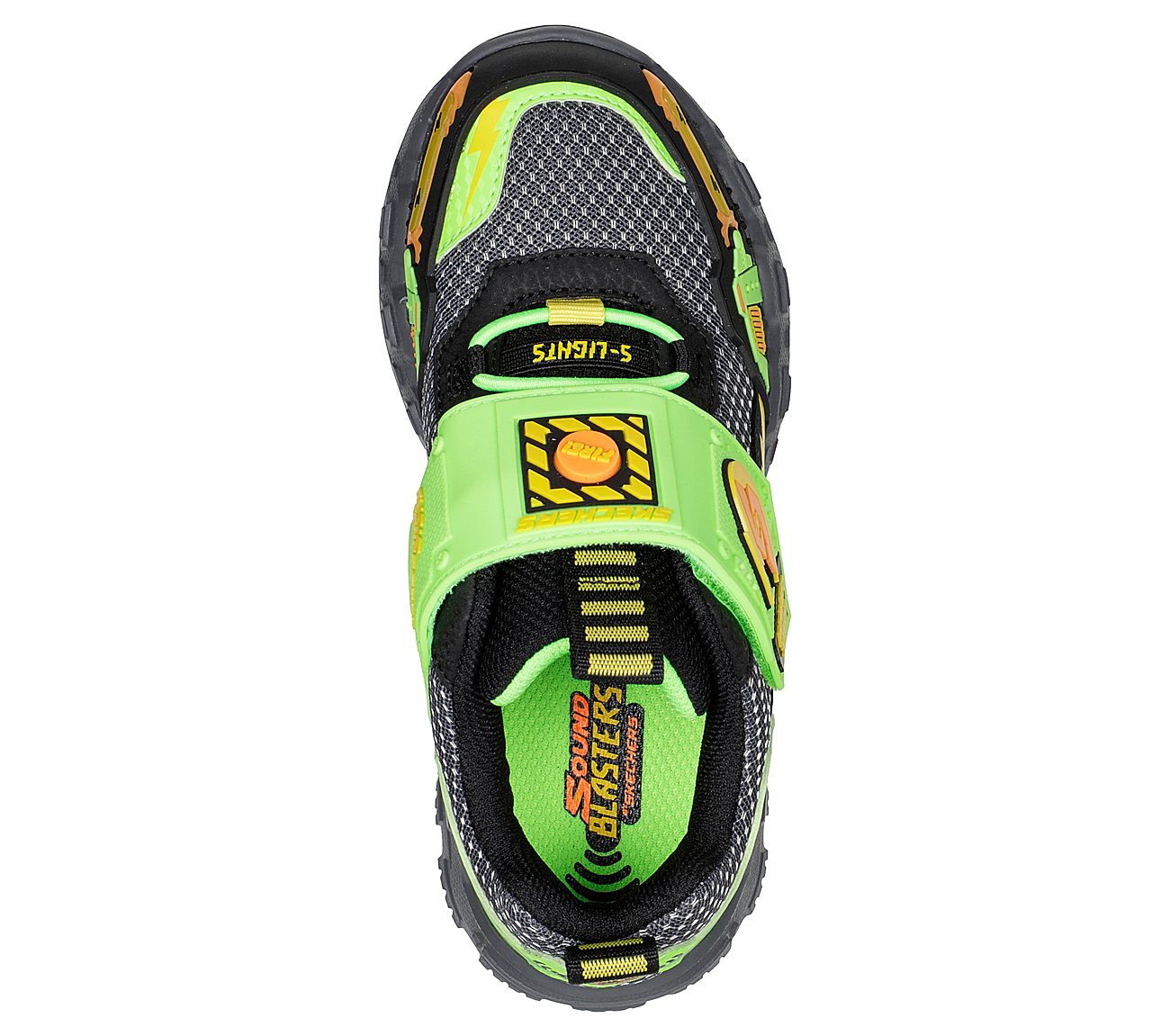 ADVENTURE TRACK-SOUND BLASTER, BLACK/LIME Footwear Top View