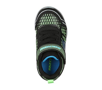 MIGHTY STRIDE, BLACK/LIME Footwear Top View