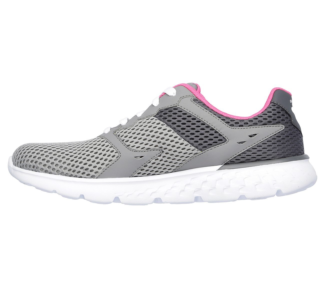 GO RUN 400, CHARCOAL/HOT PINK Footwear Left View