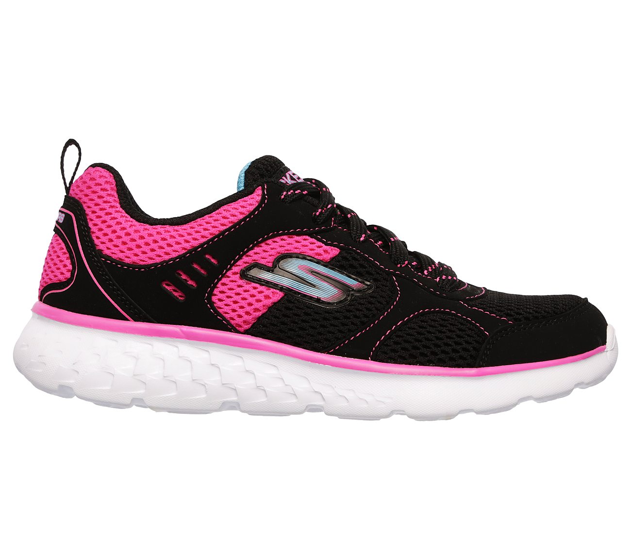 GO RUN 400, BLACK/HOT PINK Footwear Right View