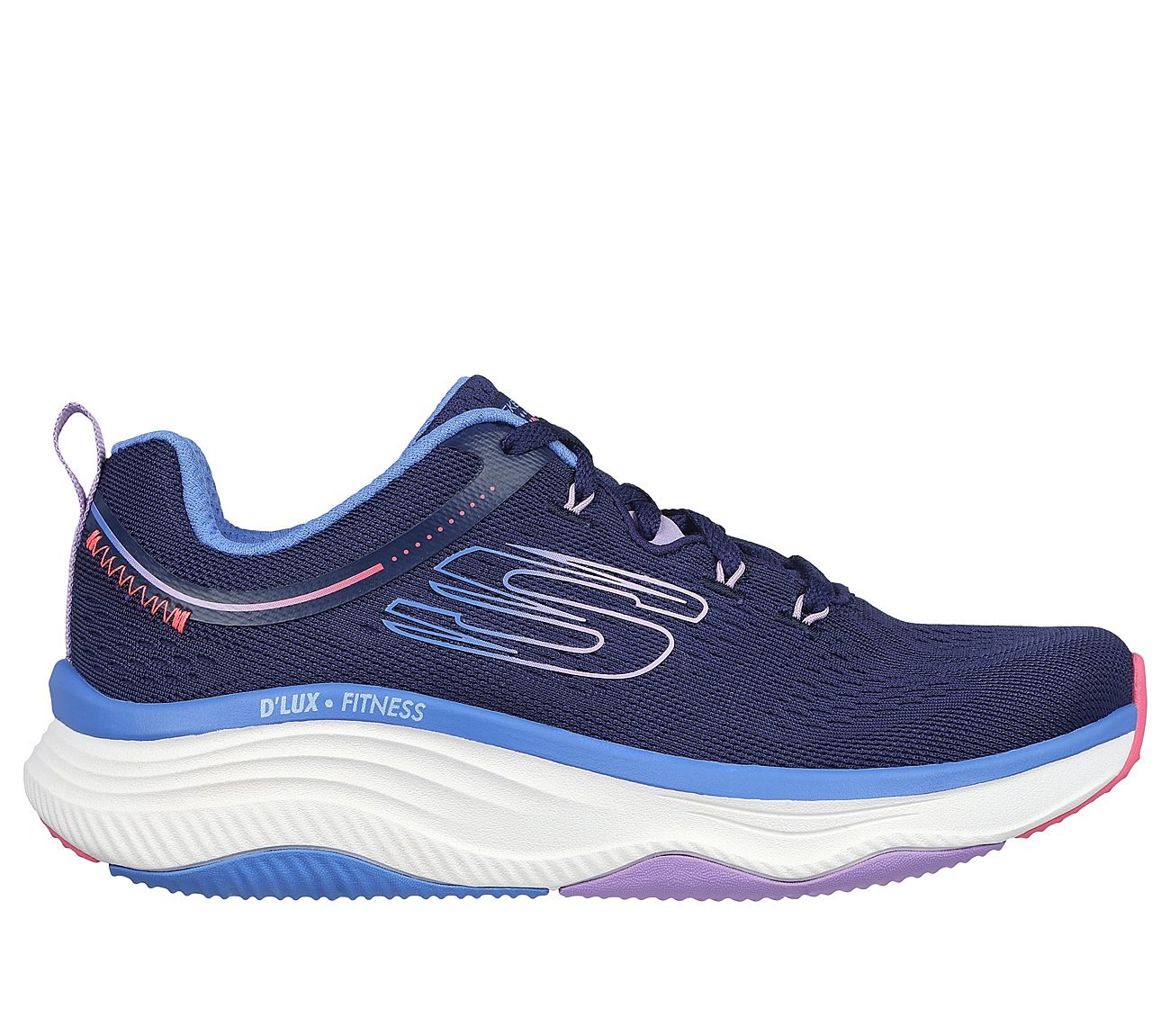 D'LUX FITNESS-NEW MOXIE, NAVY/MULTI Footwear Lateral View