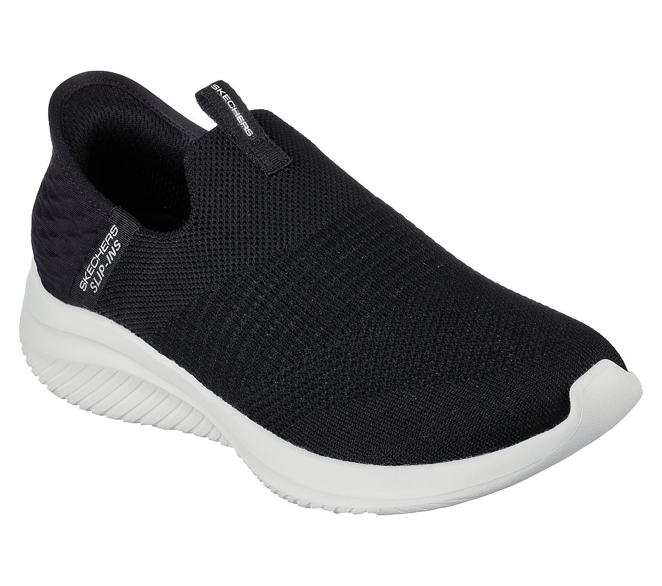 ULTRA FLEX 3.0-COZY STREAK, BLACK/WHITE Footwear Right View