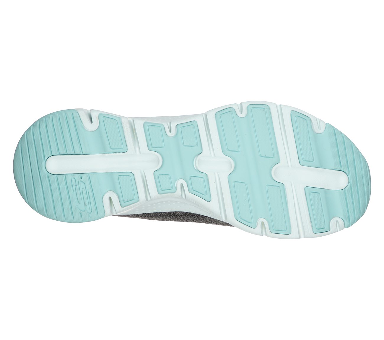ARCH FIT-COMFY WAVE, CHARCOAL/TURQUOISE Footwear Bottom View