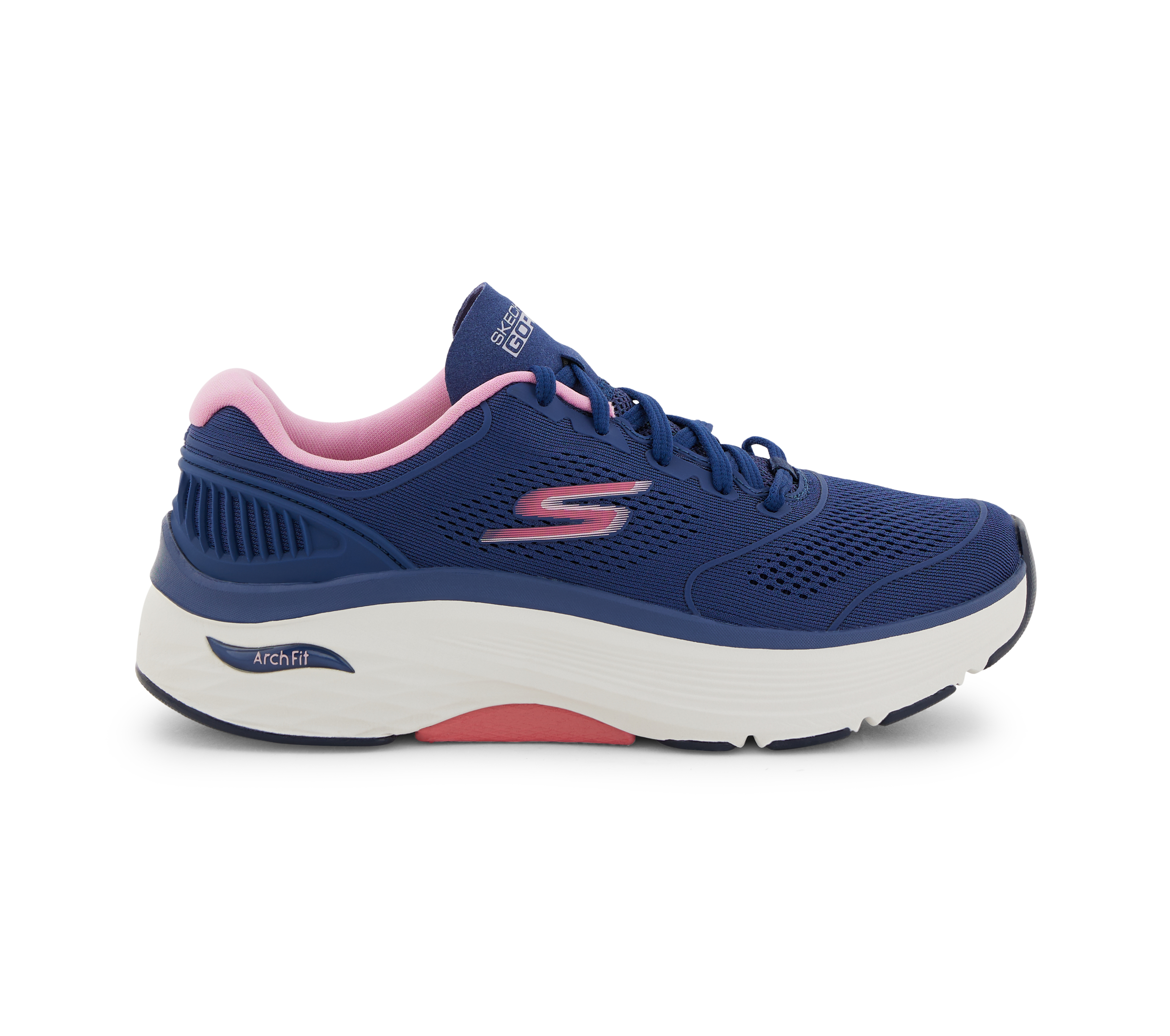 MAX CUSHIONING ARCH FIT - SWI, NAVY/PINK Footwear Right View
