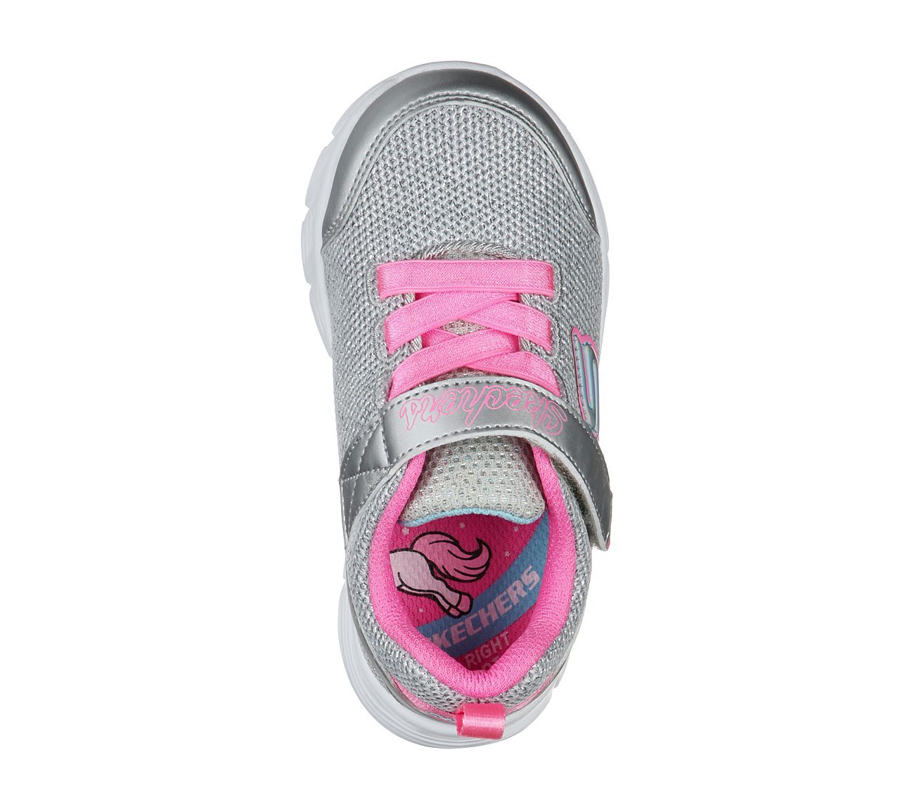 COMFY FLEX - MOVING ON, SILVER/HOT PINK Footwear Top View